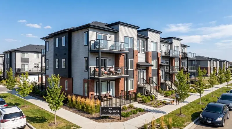 Stacked townhouse condos in Calgary